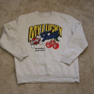 Lucky Brand Light Gray Graphic Sweatshirt